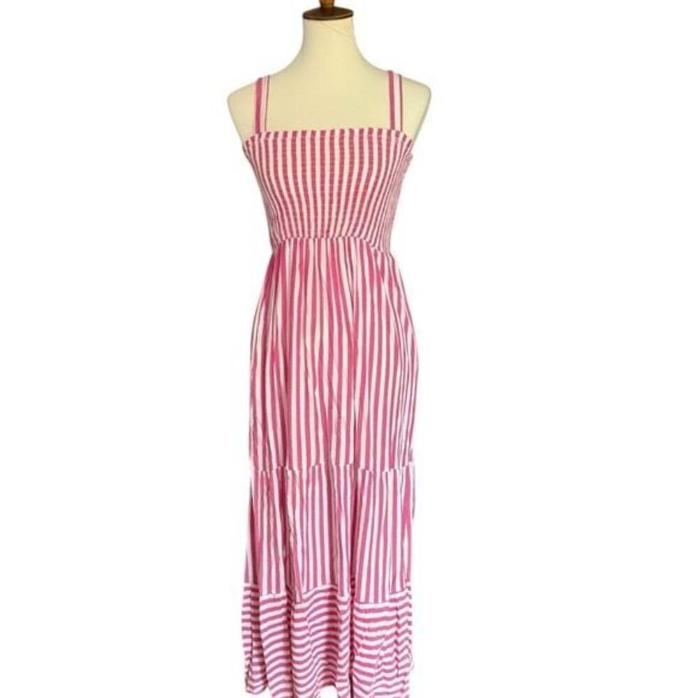 Raviya Pink Striped Maxi Dress Size S